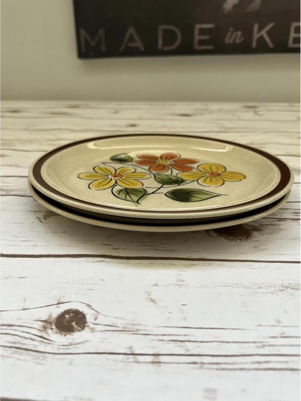 Vintage Stonebridge - Priscilla Lane Stoneware Ceramic 11" Dinner Plates (2)